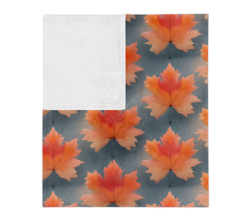 Maple Leaf Velveteen Microfiber Blanket