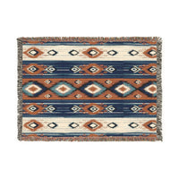 Ikat Pattern Woven Blanket for Cozy Vibes | Home Decor Gift, Tribal Throw, Bohemian Blanket, Picnic Blanket, Stylish Warmth