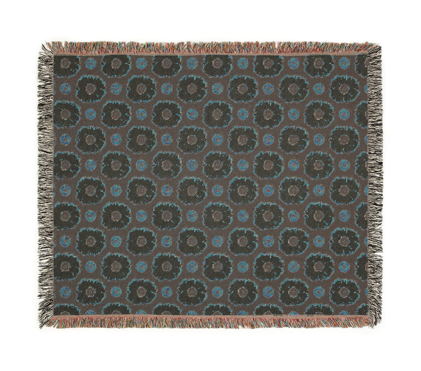Floral Woven Blanket - Cozy Throw for Home Decor, Gift for Housewarming, Boho Blanket for Couch or Bed, Picnic Blanket, Birthday Gift