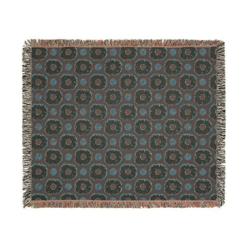 Floral Woven Blanket - Cozy Throw for Home Decor, Gift for Housewarming, Boho Blanket for Couch or Bed, Picnic Blanket, Birthday Gift
