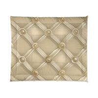 Luxurious Beige Comforter - Cozy Bedding, Elegant Home Decor, Soft & Warm Blanket for Bedrooms, Perfect Gift for Weddings, Housewarming,