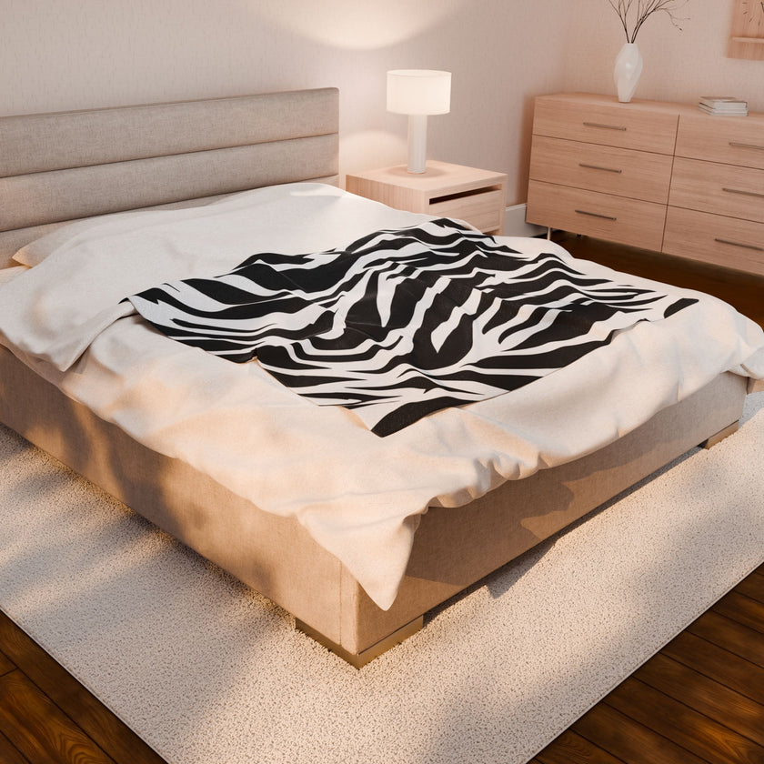 Zebra lines Velveteen Plush Blanket