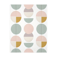 Velveteen Blanket, Pink White Grey Circle Graphic Design, Soft Cozy Throw, Warm Bedspread, Home Decor Accent, Gift for Her, Dorm Room