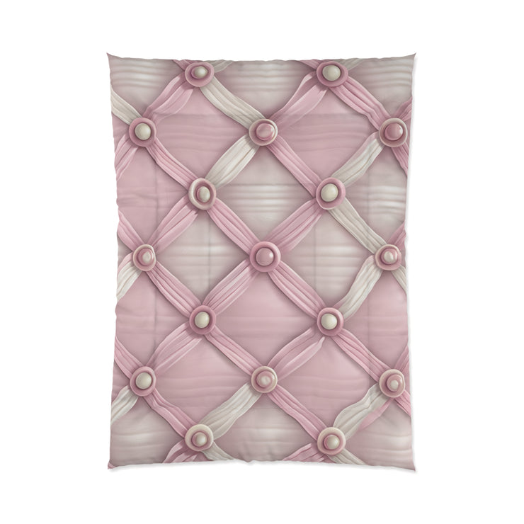 Chic Pink Textured Comforter, Cozy Bedroom Oasis Blanket, Elegant Home Decor, Ideal for Home Makeover, Luxurious Bedspread