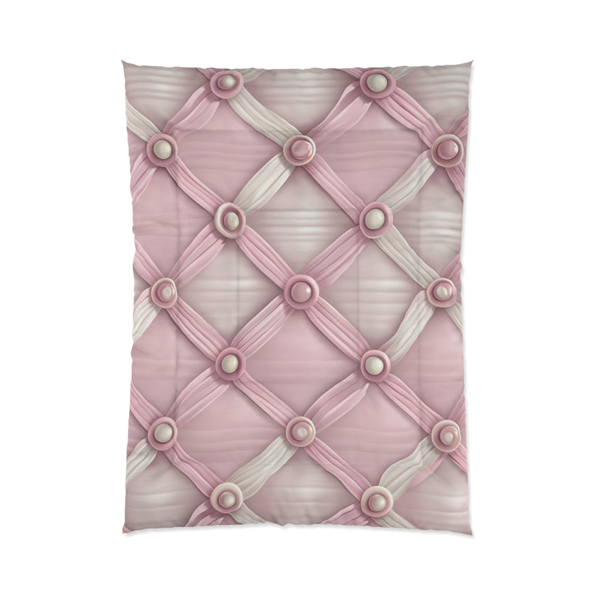 Chic Pink Textured Comforter, Cozy Bedroom Oasis Blanket, Elegant Home Decor, Ideal for Home Makeover, Luxurious Bedspread