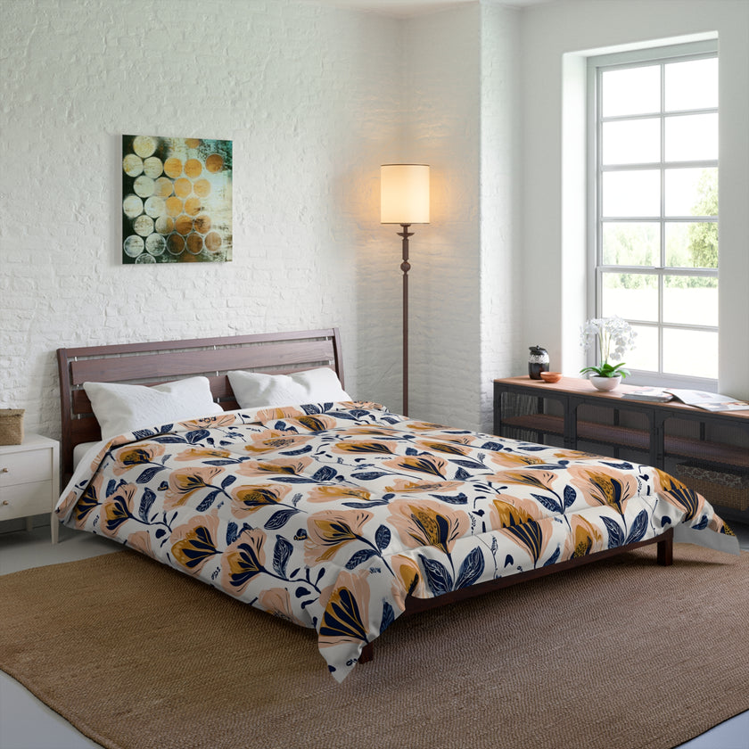 Floral Comforter Blanket, Cozy Bedding for Home Decor, Spring Vibes, Perfect Gift for Housewarming, Summer Bedspread