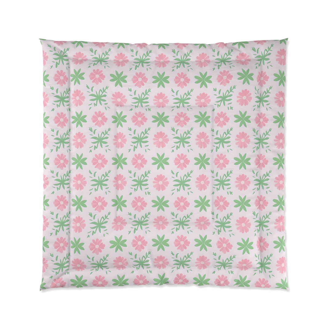 Floral Comforter, Cozy Floral Bedding, Springtime Bedspread, Flower Pattern Comforter Set, Boho Home Decor, Dorm Room Essentials