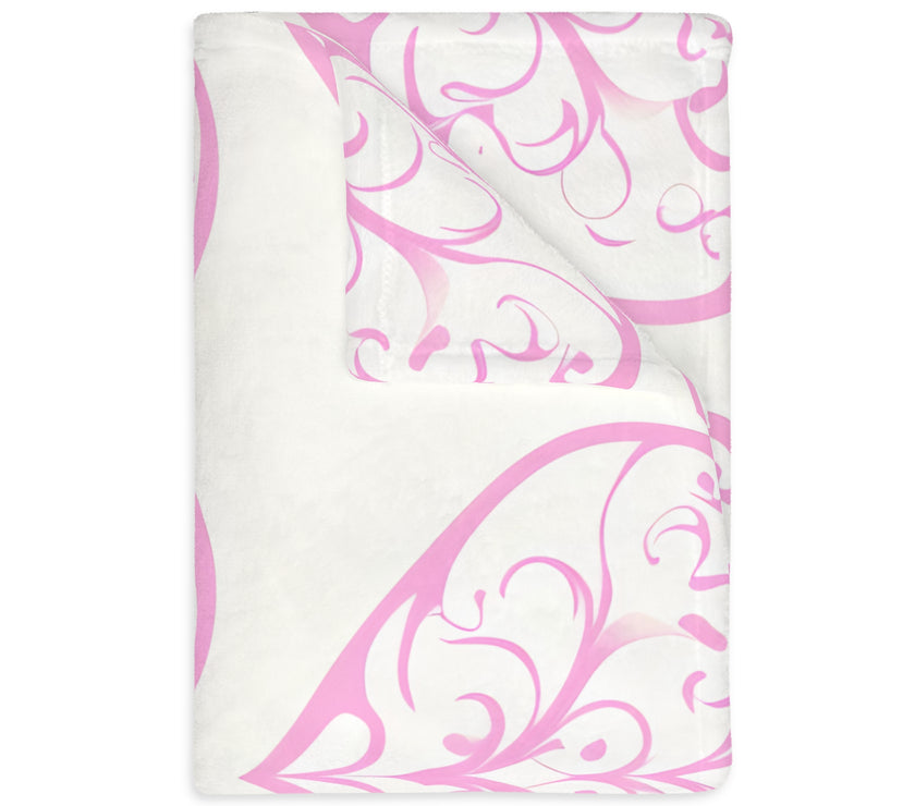 Blanket, soft, cozy, pink heart design, gift for her, home decor, Valentine's Day gift, dorm essential