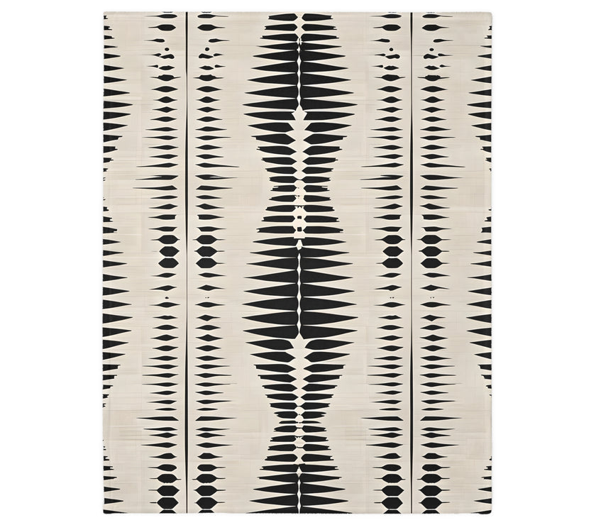 Black Pattern Velveteen Microfiber Blanket (Two-sided print) Velveteen Microfiber Blanket (Two-sided print)