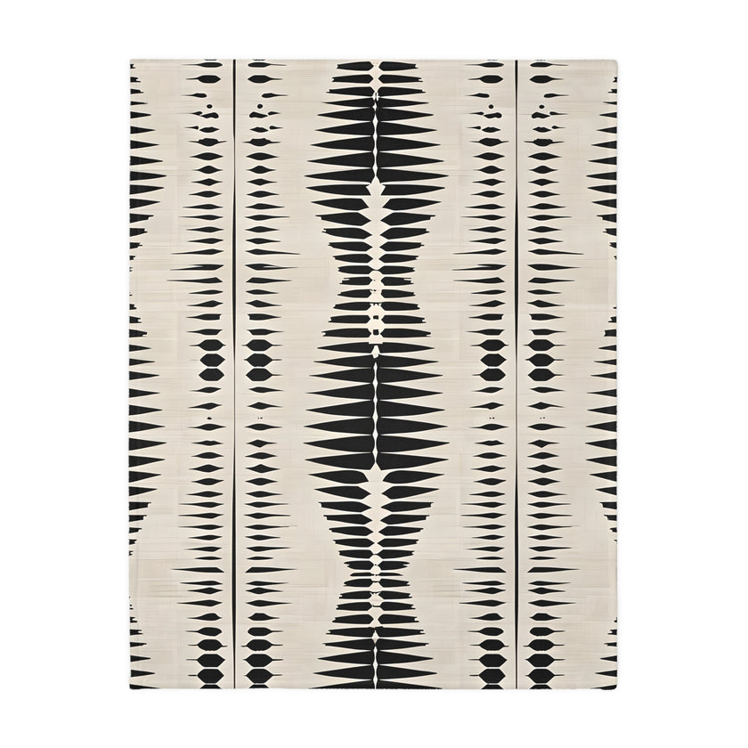 Black Pattern Velveteen Microfiber Blanket (Two-sided print) Velveteen Microfiber Blanket (Two-sided print)