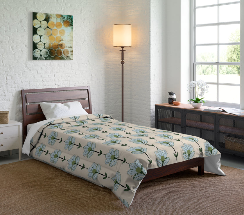 Floral Comforter Set - Cozy Home Bedding, Spring Decor, Boho Bedroom, Gift Idea for Her, Festive Sleep Essentials