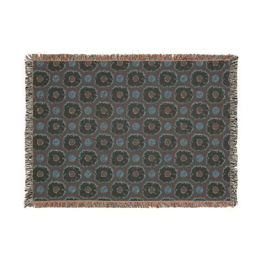 Floral Woven Blanket - Cozy Throw for Home Decor, Gift for Housewarming, Boho Blanket for Couch or Bed, Picnic Blanket, Birthday Gift