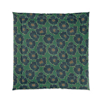 Botanical Floral Comforter - Cozy Bedding for Home Decor, Green Floral Bedspread, Spring Bedroom Essentials, Gift for Her, Unique