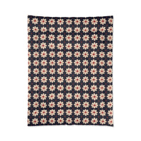 Retro Floral Comforter, Cozy Bedspread, Bohemian Bedding, Spring Decor, Flower Power Duvet, Home Sweet Home Quilt