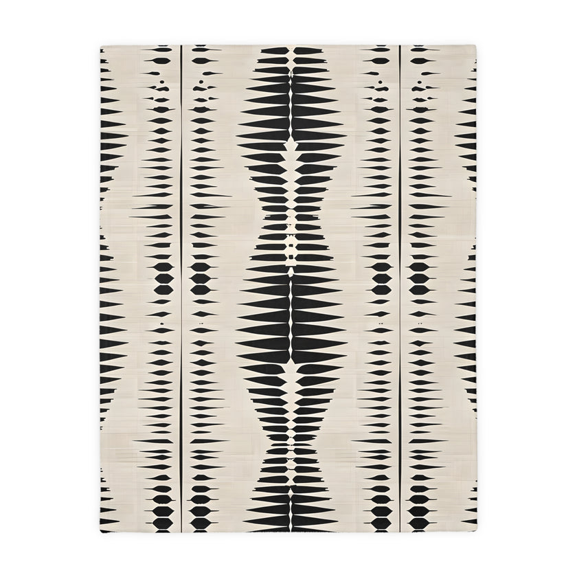 Black Pattern Velveteen Microfiber Blanket (Two-sided print) Velveteen Microfiber Blanket (Two-sided print)