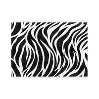 Black and White | Zebra Lines Velveteen Microfiber Blanket