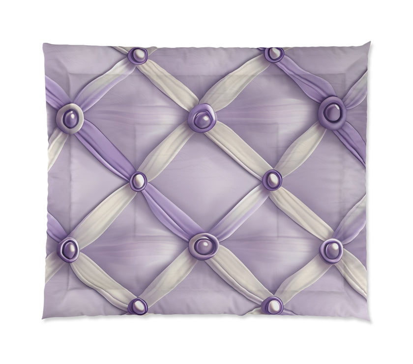 Elegant Lavender Comforter Set, Cozy Bedroom Decor, Stylish Bedding, Wedding Gift, Home Sweet Home, Light Purple Bedspread