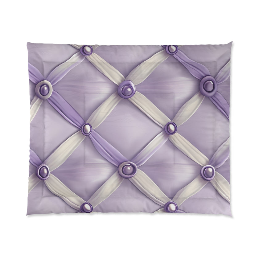 Elegant Lavender Comforter Set, Cozy Bedroom Decor, Stylish Bedding, Wedding Gift, Home Sweet Home, Light Purple Bedspread