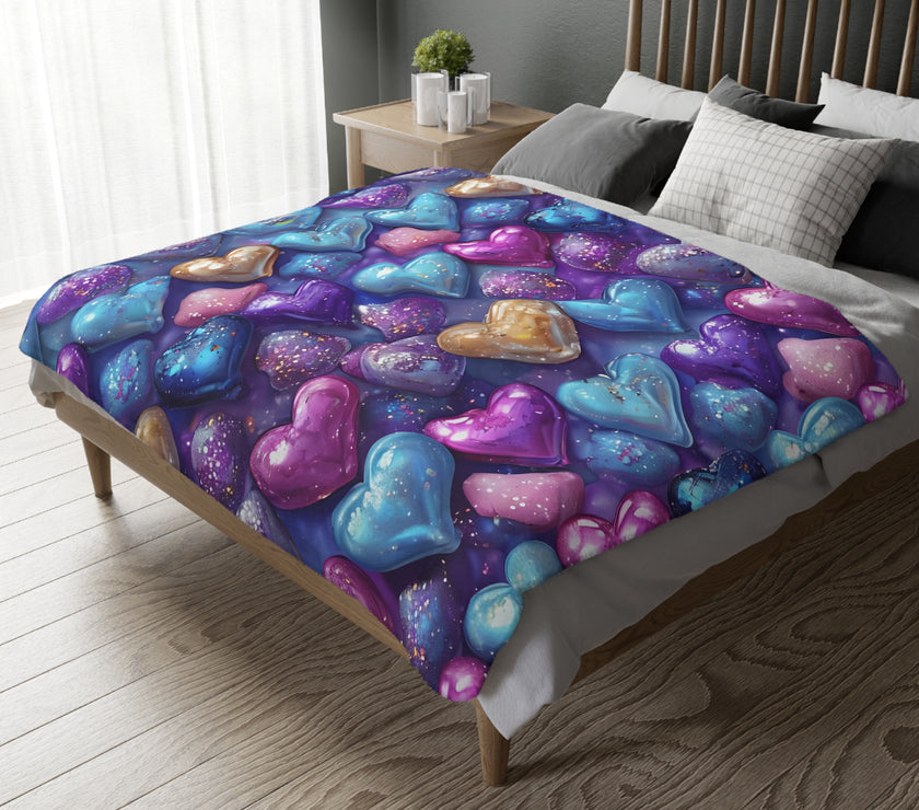 Multi Color Velveteen Microfiber Blanket (Two-sided print)