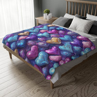 Multi Color Velveteen Microfiber Blanket (Two-sided print)
