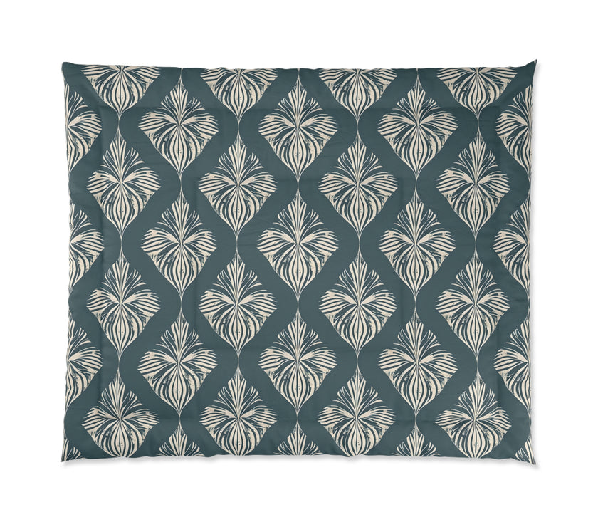 Tropical Leaf Comforter Set, Boho Bedding, Nature-Inspired Decor, Modern Bedroom Essentials, Gift for Nature Lovers, Tropical Vibe Home