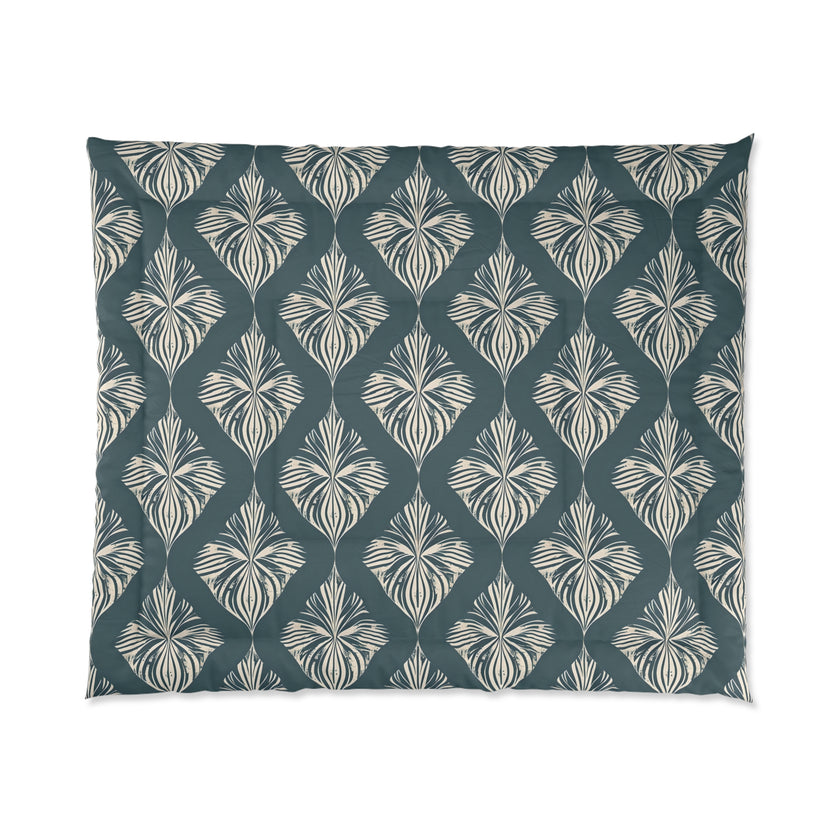 Tropical Leaf Comforter Set, Boho Bedding, Nature-Inspired Decor, Modern Bedroom Essentials, Gift for Nature Lovers, Tropical Vibe Home