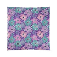 Floral Oasis Comforter, Botanical Bedspread, Cozy Bedroom Decor, Flower Pattern Quilt, Ideal for Spring Celebrations