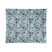 Floral Pattern Comforter - Cozy Bedroom Decor, Soft Floral Bedding, Home Accents, Gift for Her, Spring and Summer Home