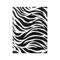 Black and White | Zebra Lines Velveteen Microfiber Blanket