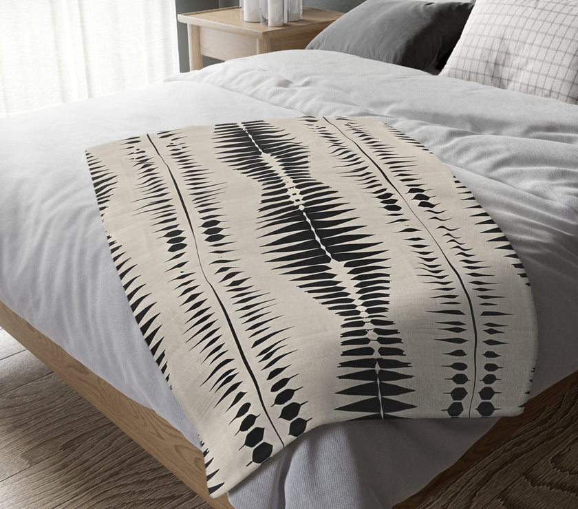 Black Pattern Velveteen Microfiber Blanket (Two-sided print) Velveteen Microfiber Blanket (Two-sided print)