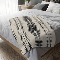 Black Pattern Velveteen Microfiber Blanket (Two-sided print) Velveteen Microfiber Blanket (Two-sided print)