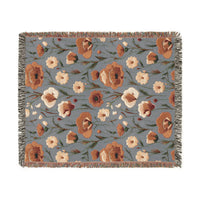 Cozy Floral Woven Blanket - Warm Throws for Home Decor, Gifts for Her, Couch Blanket, Bedspread, Blankets for All Occasions