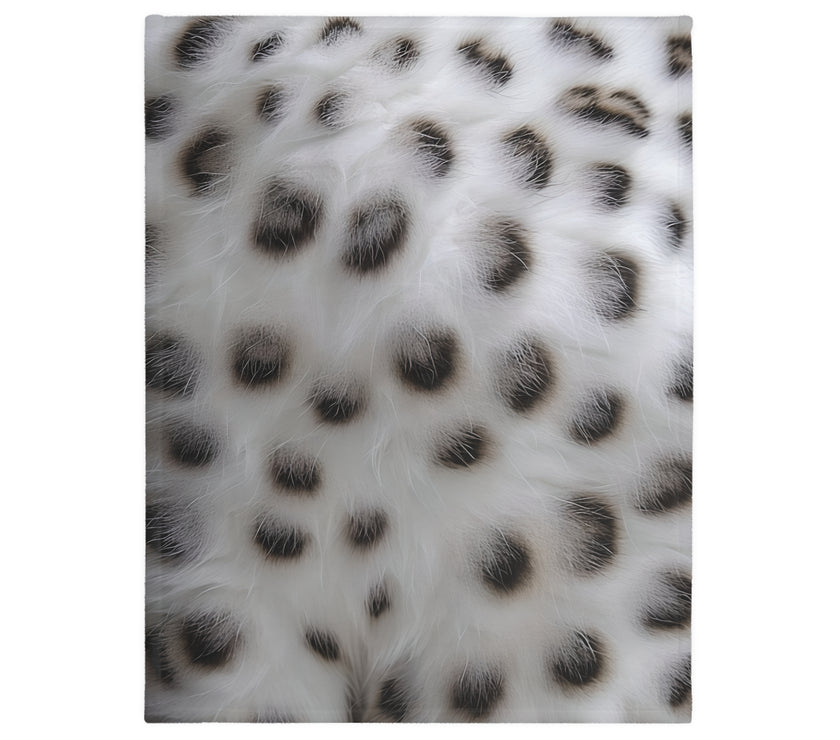 Black and White Animal Print Velveteen Microfiber Blanket (Two-sided print)