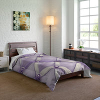 Elegant Lavender Comforter Set, Cozy Bedroom Decor, Stylish Bedding, Wedding Gift, Home Sweet Home, Light Purple Bedspread