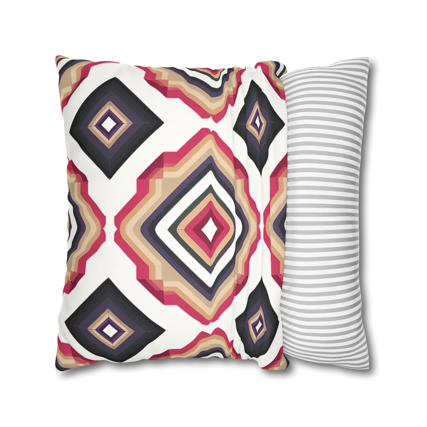 Colorful  Faux Suede Square Pillowcase