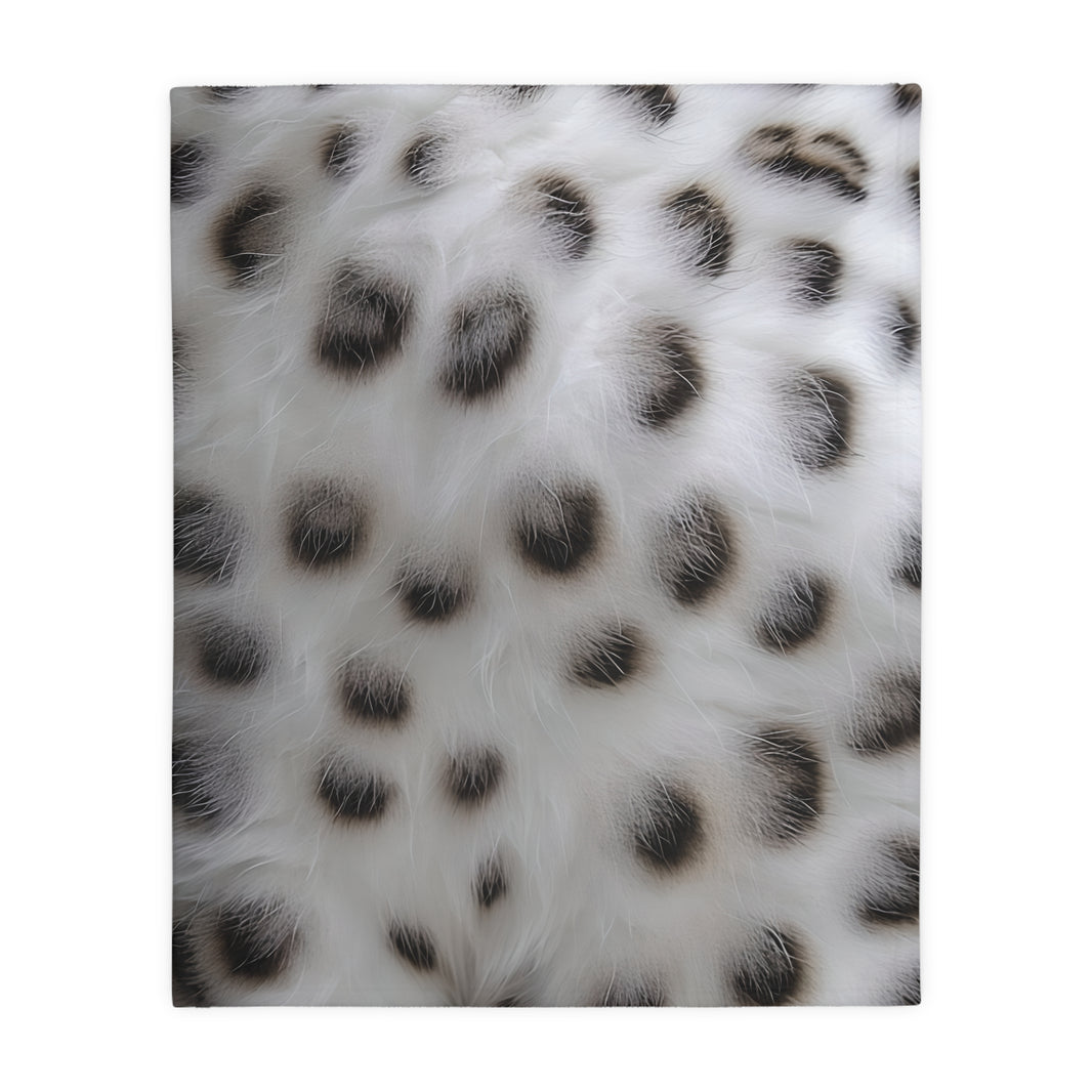 Black and White Animal Print Velveteen Microfiber Blanket (Two-sided print)