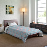 Floral Pattern Comforter | Cozy Bedroom Decor, Lightweight Bedding, Boho Chic Style, Spring Refresh, Housewarming Gift