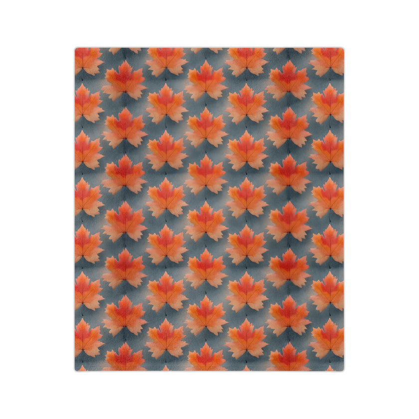 Maple Leaf Velveteen Microfiber Blanket