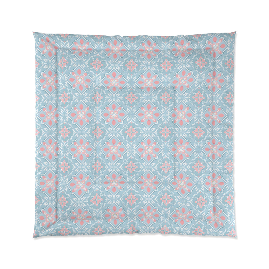 Floral Pattern Comforter | Cozy Bedroom Decor, Lightweight Bedding, Boho Chic Style, Spring Refresh, Housewarming Gift