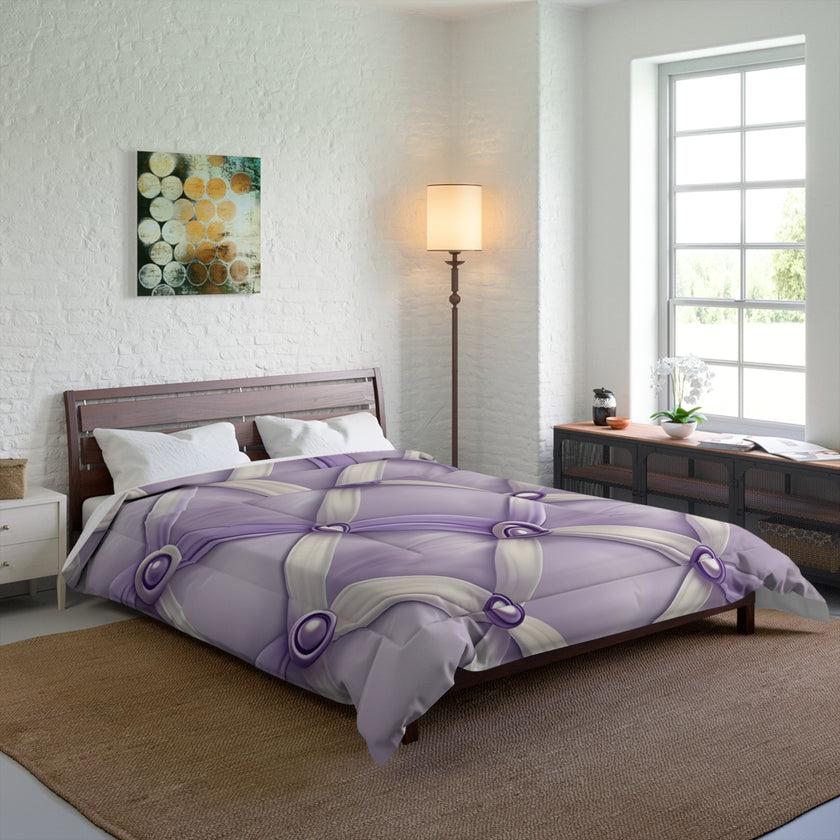 Elegant Lavender Comforter Set, Cozy Bedroom Decor, Stylish Bedding, Wedding Gift, Home Sweet Home, Light Purple Bedspread