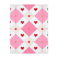 Romantic Heart Velveteen Microfiber Blanket (Two-sided print)
