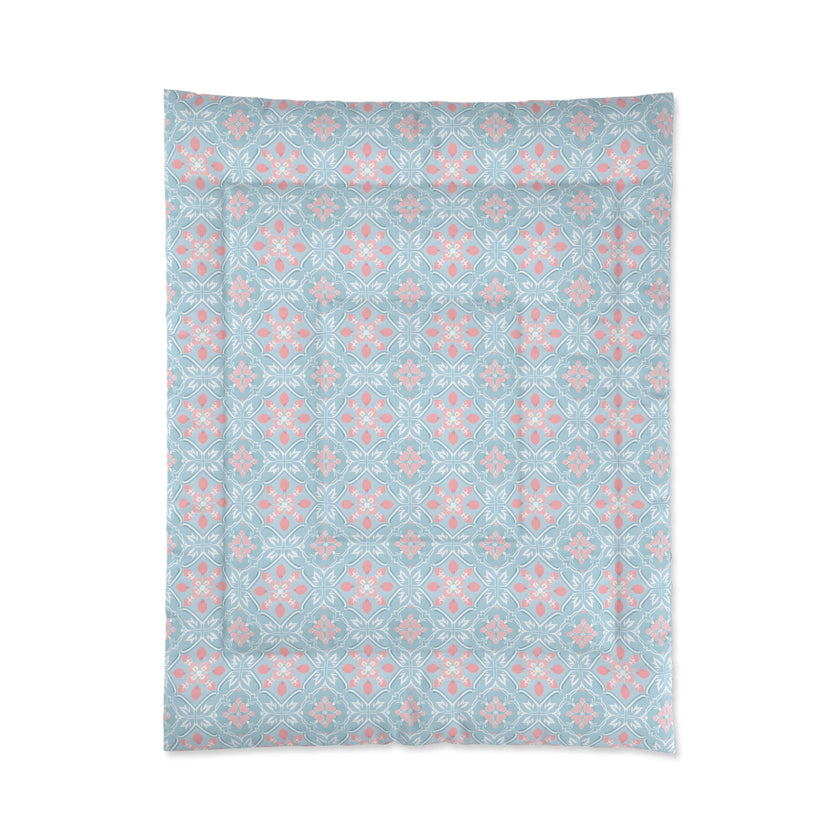 Floral Pattern Comforter | Cozy Bedroom Decor, Lightweight Bedding, Boho Chic Style, Spring Refresh, Housewarming Gift