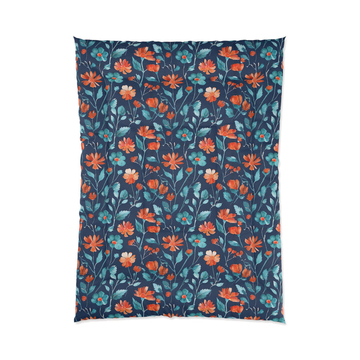 Floral Pattern Comforter, Cozy Home Decor, Bedroom Essentials, Bohemian Bedding, Nature-Inspired Gift