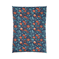 Floral Pattern Comforter, Cozy Home Decor, Bedroom Essentials, Bohemian Bedding, Nature-Inspired Gift