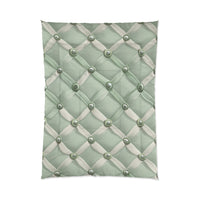 Elegant Green Comforter with Button Design, Cozy Bedding, Soft Home Decor, Modern Bedroom Accents, Perfect Gift for Any Occasion
