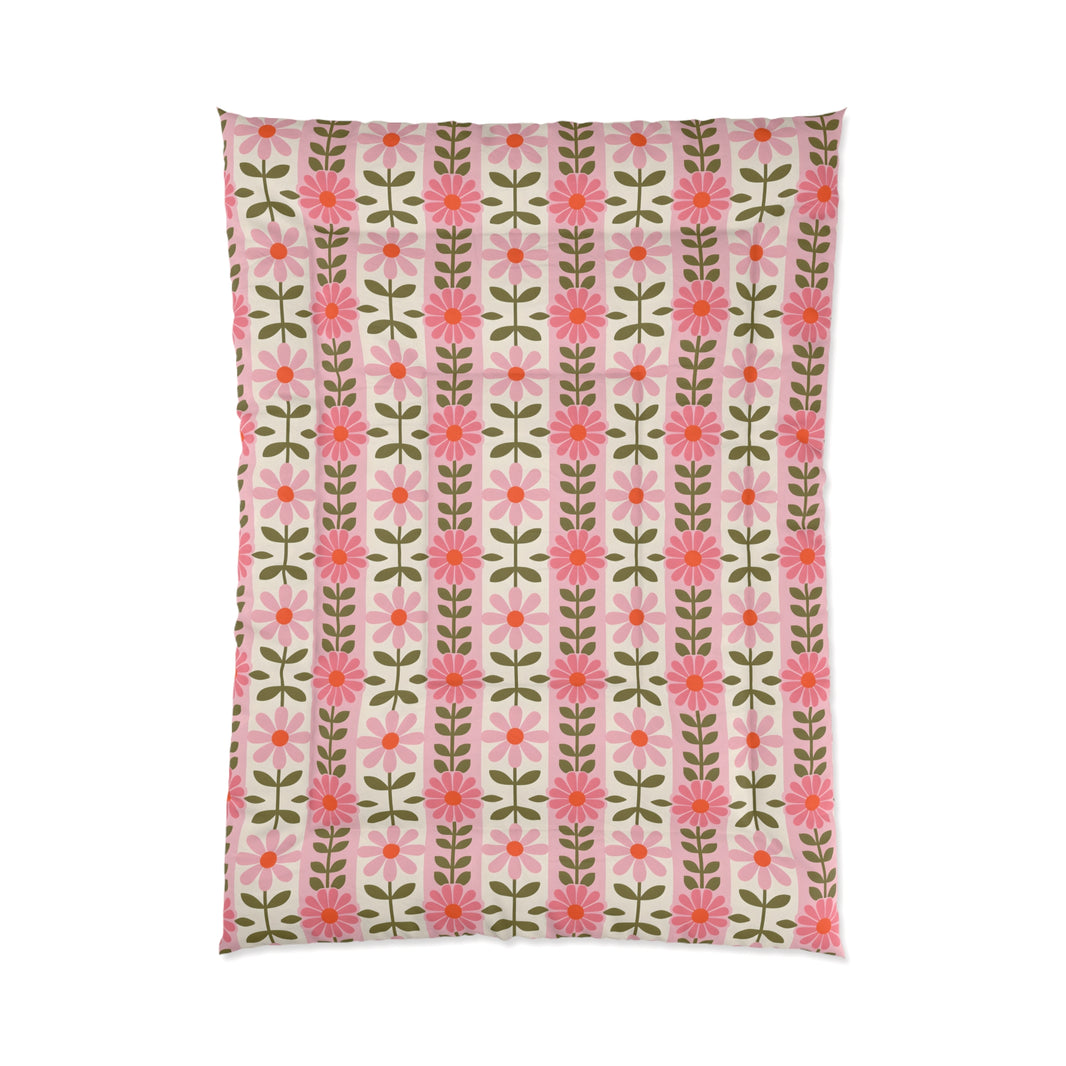 Floral Comforter for Cozy Homes, Bohemian Bedding, Bedroom Décor, Spring Vibes, Gift for Her, Sleep Essentials