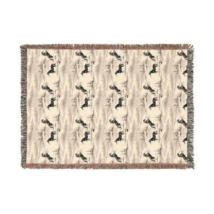 Cozy Woven Blanket with Nature Design, Rustic Home Decor, Perfect for Camping, Cabin Vibes, Gift for Outdoorsy Friends, Snuggle Blanket