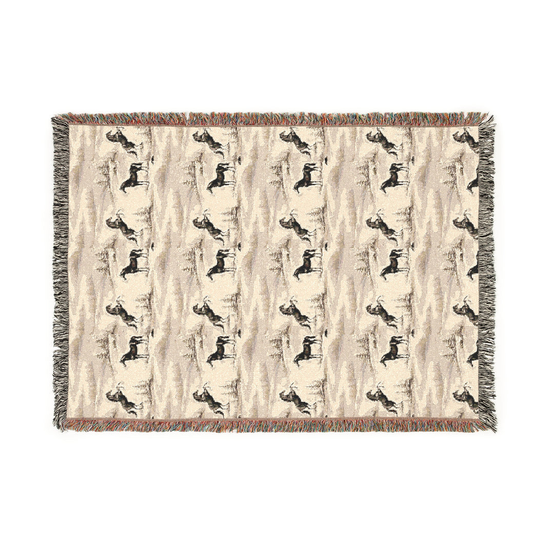 Cozy Woven Blanket with Nature Design, Rustic Home Decor, Perfect for Camping, Cabin Vibes, Gift for Outdoorsy Friends, Snuggle Blanket
