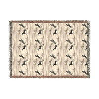 Cozy Woven Blanket with Nature Design, Rustic Home Decor, Perfect for Camping, Cabin Vibes, Gift for Outdoorsy Friends, Snuggle Blanket
