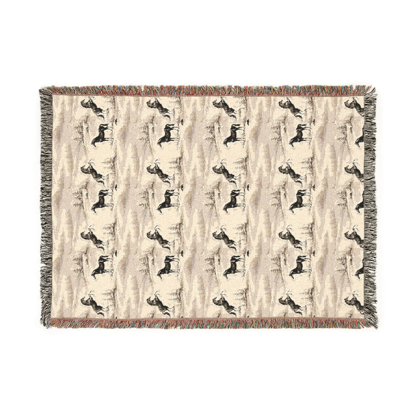 Cozy Woven Blanket with Nature Design, Rustic Home Decor, Perfect for Camping, Cabin Vibes, Gift for Outdoorsy Friends, Snuggle Blanket